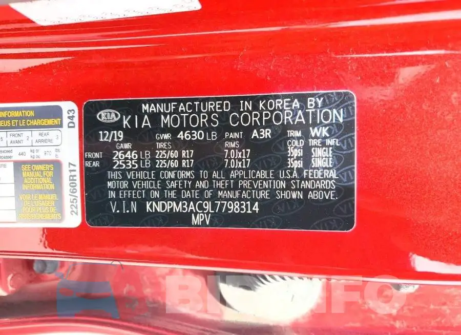 KNDPM3AC9L7798314 Photo# 13