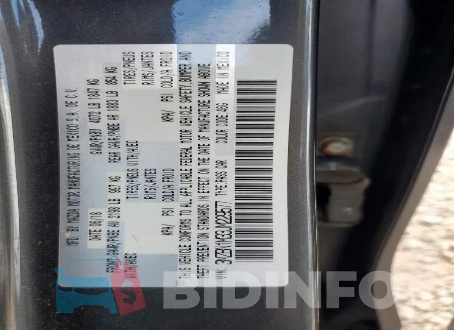 3MZBN1M33JM229577 Photo# 12