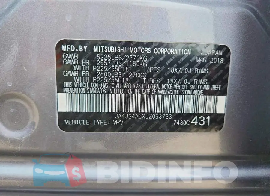 JA4J24A5XJZ053733 Photo# 13