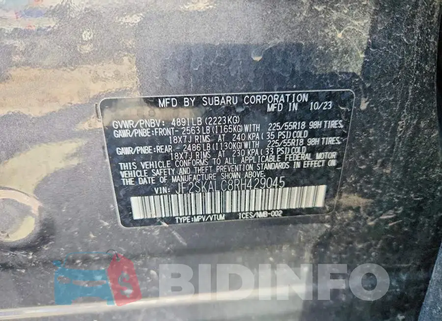 JF2SKALC8RH429045 Photo# 14
