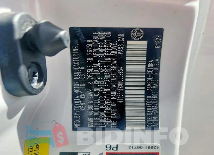 4T1BF1FK8HU659854 Photo# 13