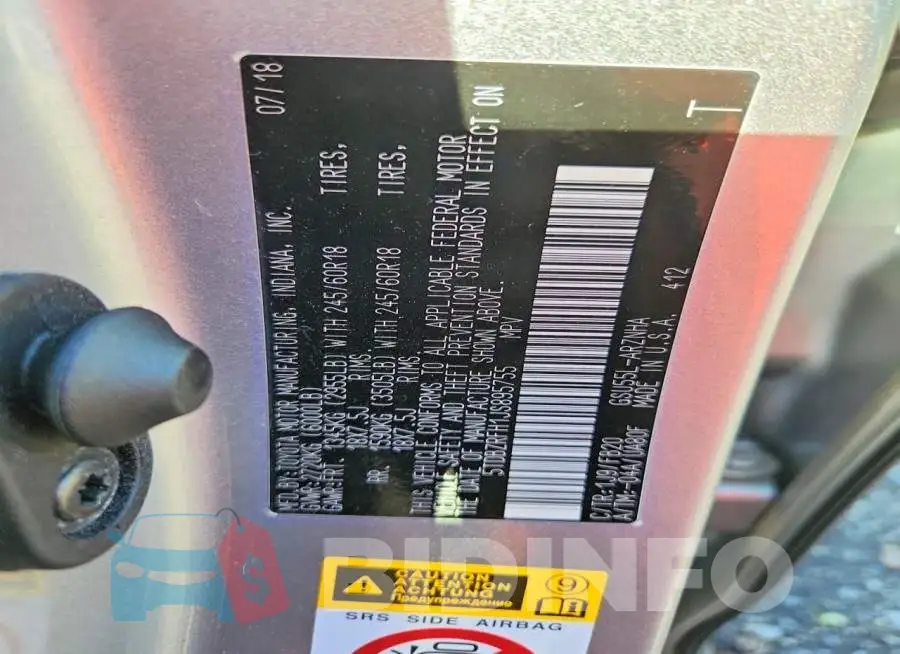 5TDBZRFH1JS895755 Photo# 13