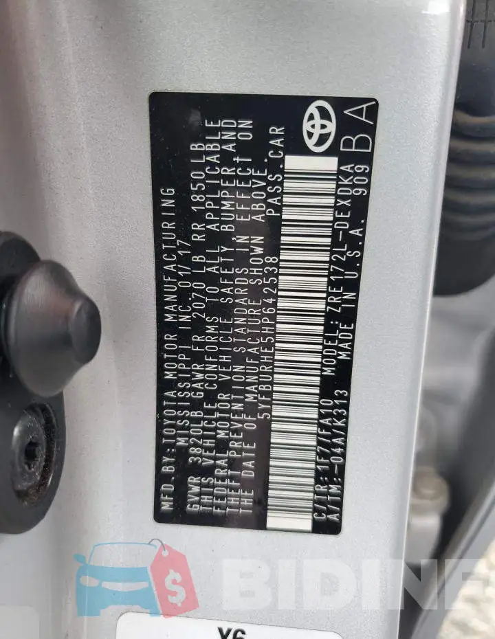 5YFBURHE5HP642538 Photo# 12