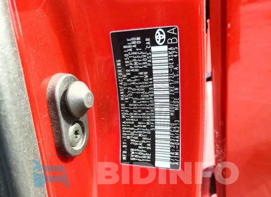 5YFBURHE6HP609144 Photo# 12