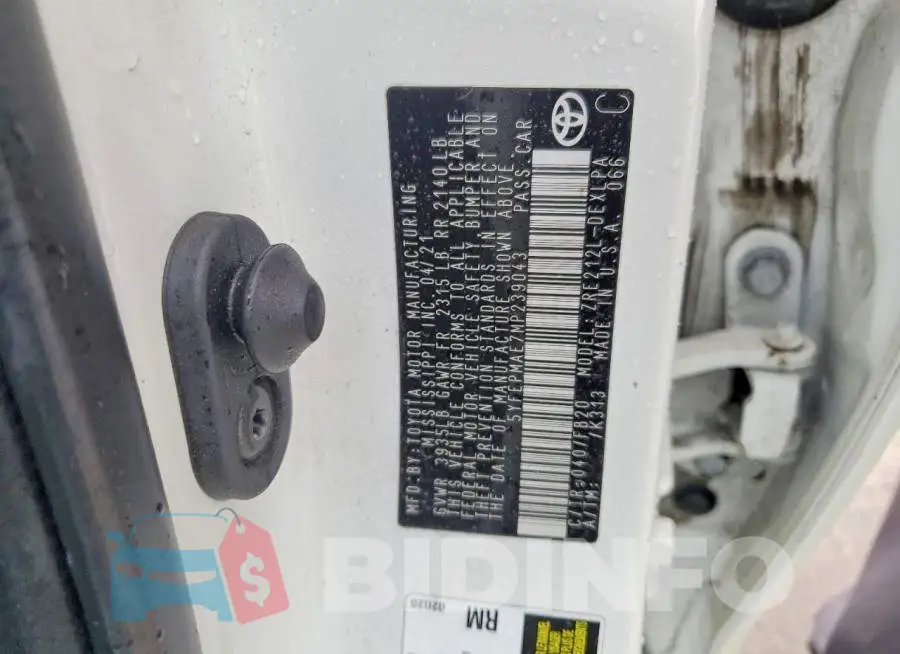 5YFEPMAE7MP239043 Photo# 12
