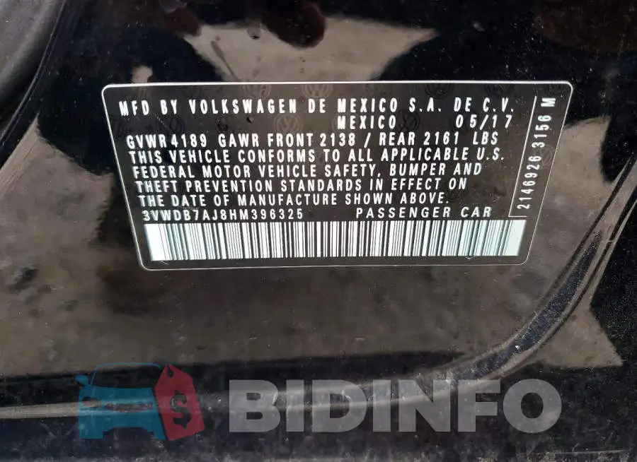 3VWDB7AJ8HM396325 Photo# 13