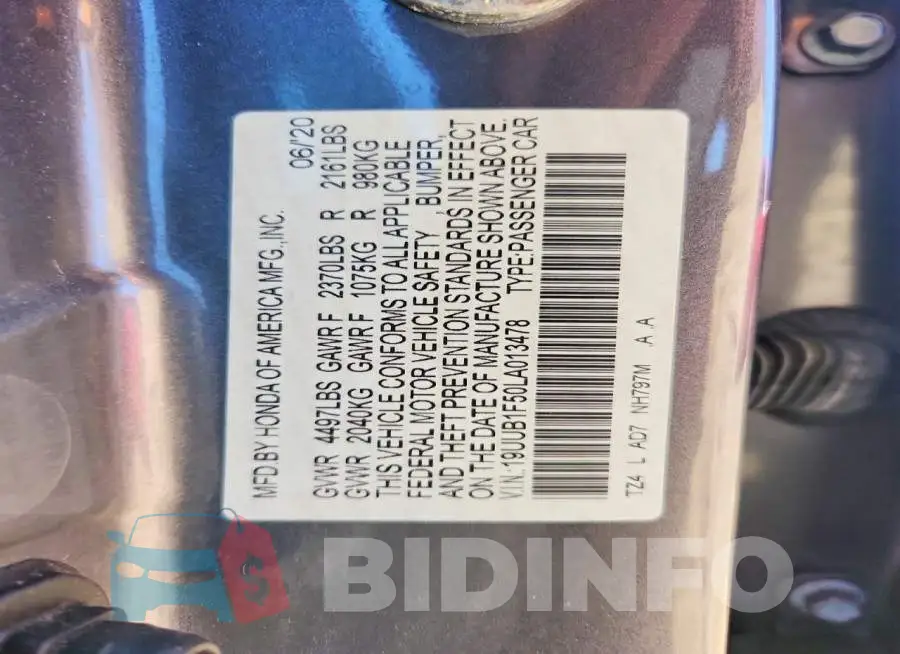 19UUB1F50LA013478 Photo# 12
