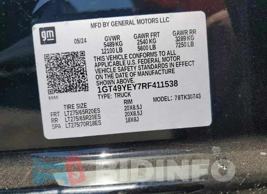 1GT49YEY7RF411538 Photo# 12