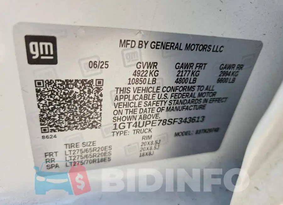 1GT4UPE78SF343613 Photo# 12