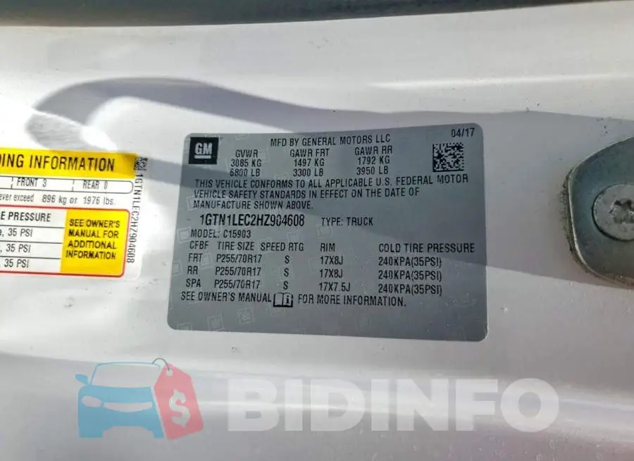 1GTN1LEC2HZ904608 Photo# 12
