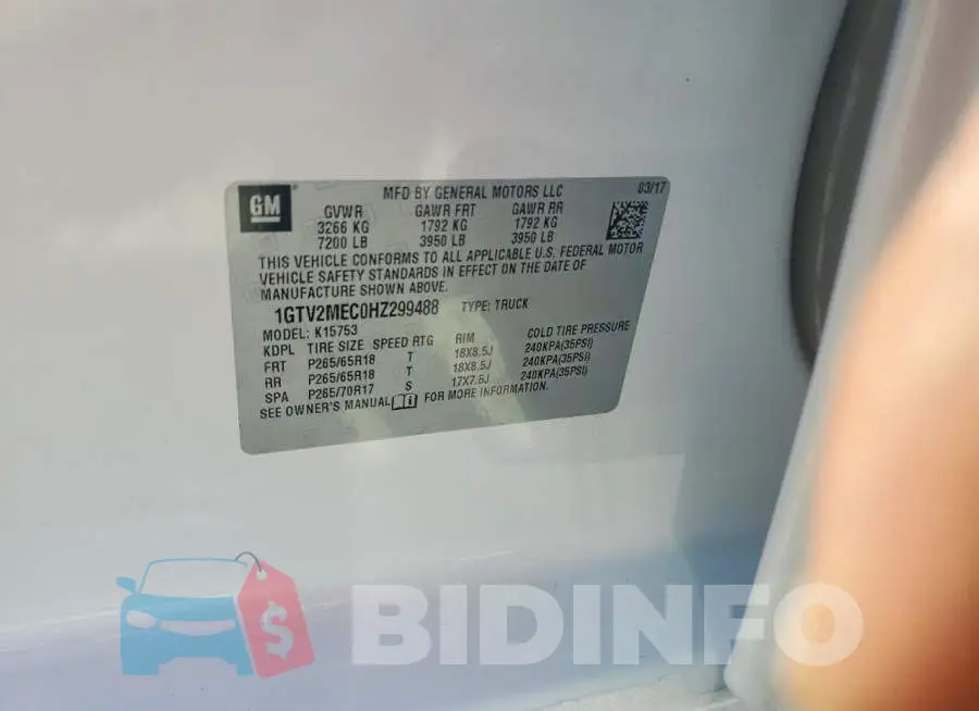 1GTV2MEC0HZ299488 Photo# 12