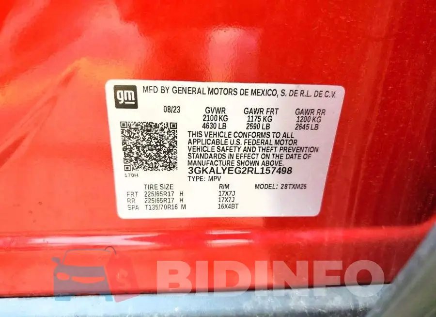 3GKALYEG2RL157498 Photo# 13