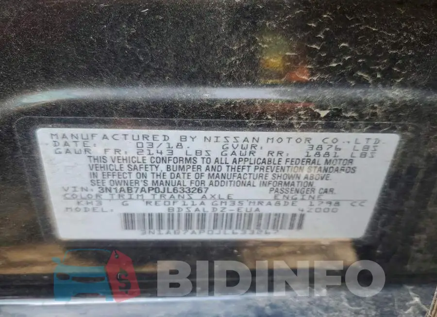 3N1AB7AP0JL633267 Photo# 12