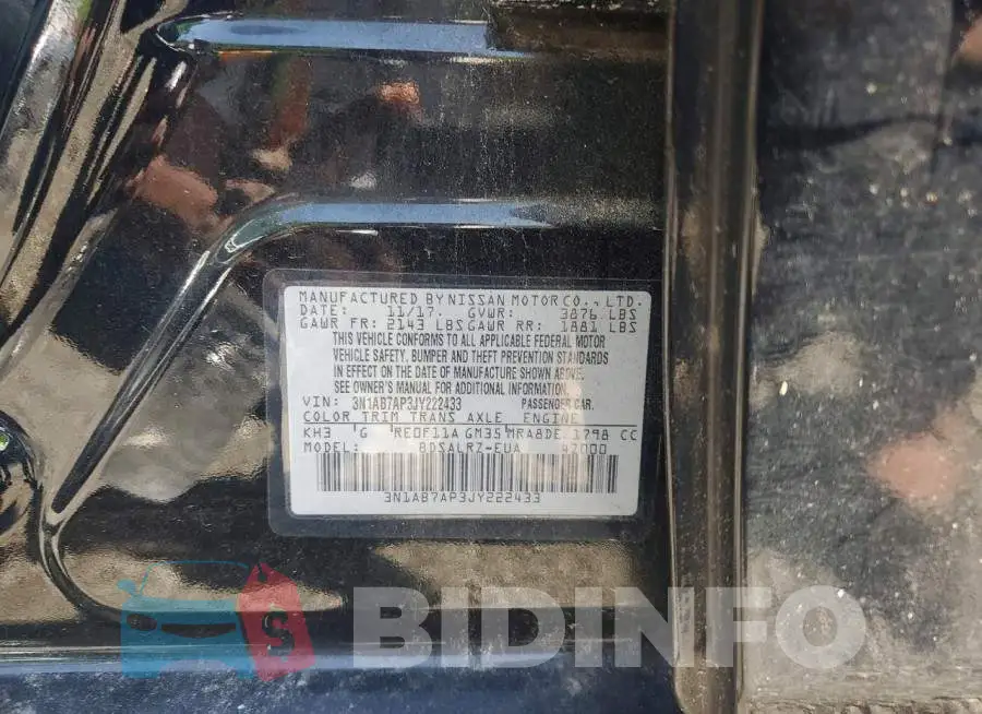 3N1AB7AP3JY222433 Photo# 13