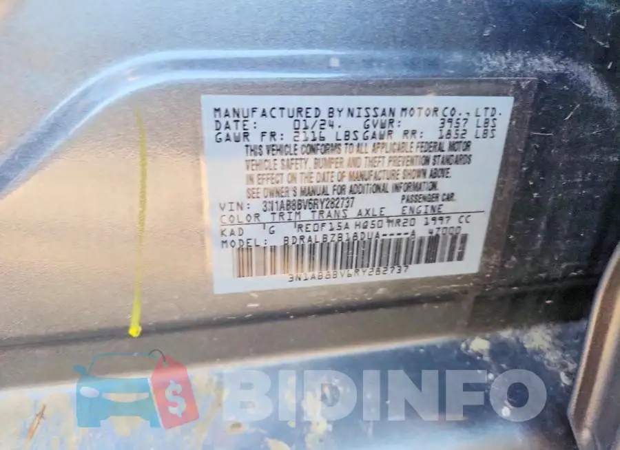 3N1AB8BV6RY282737 Photo# 12