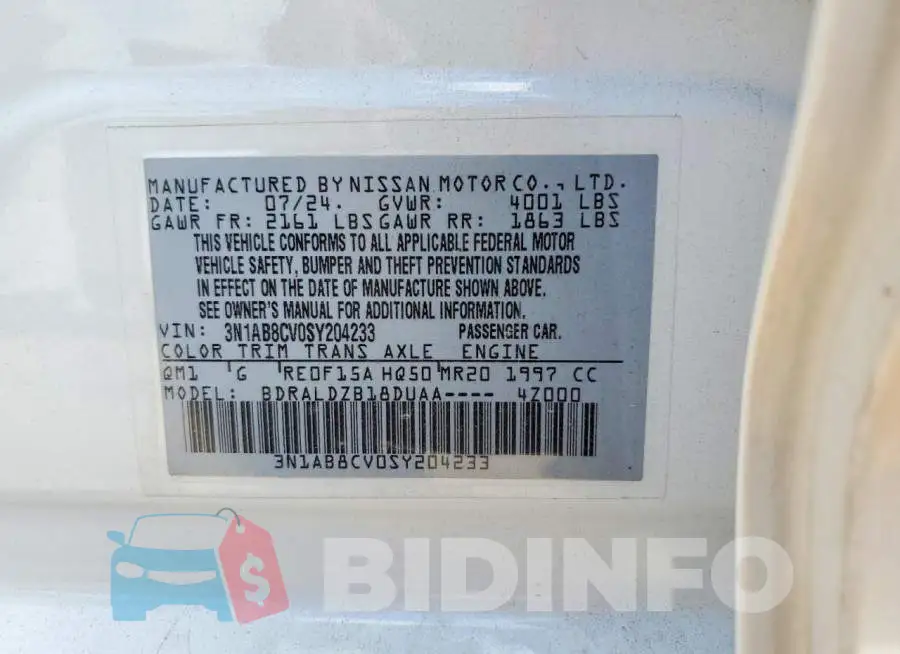 3N1AB8CV0SY204233 Photo# 12