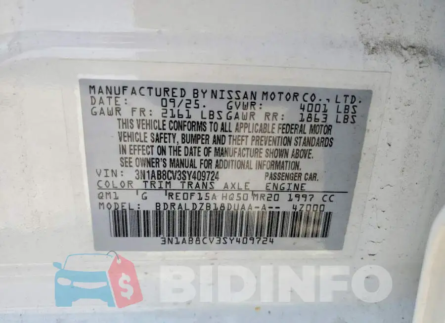 3N1AB8CV3SY409724 Photo# 12