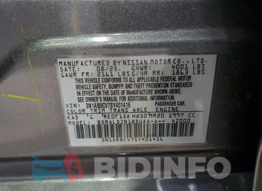 3N1AB8CV7SY401416 Photo# 12