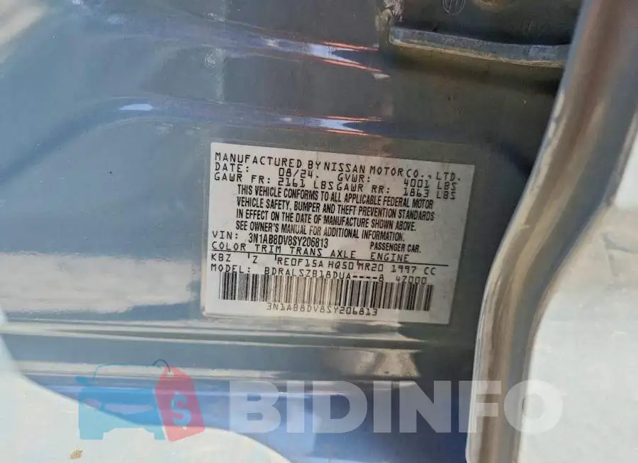 3N1AB8DV8SY206813 Photo# 12