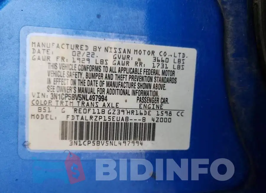 3N1CP5BV5NL497994 Photo# 13