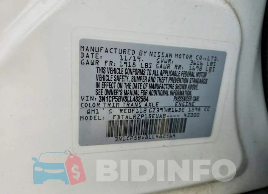 3N1CP5BV8LL482564 Photo# 13