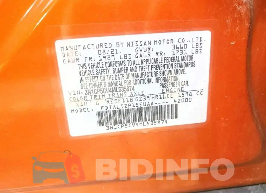 3N1CP5CV4ML535874 Photo# 14
