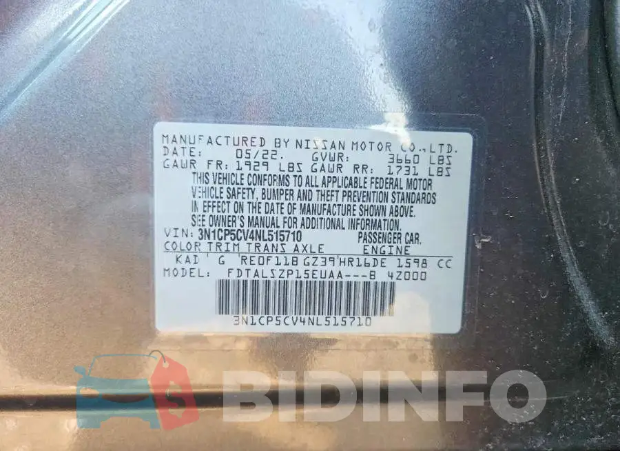3N1CP5CV4NL515710 Photo# 14