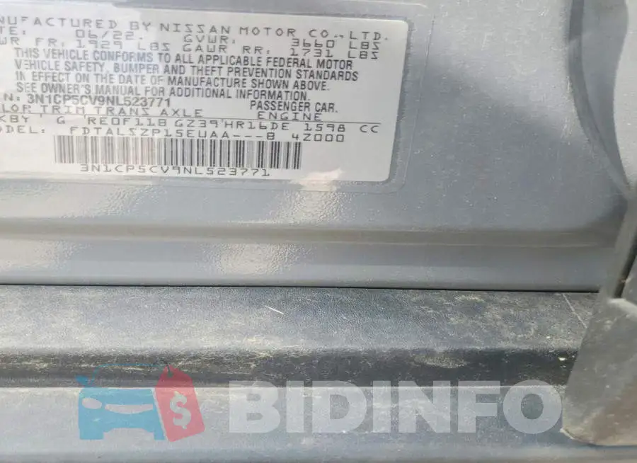 3N1CP5CV9NL523771 Photo# 13