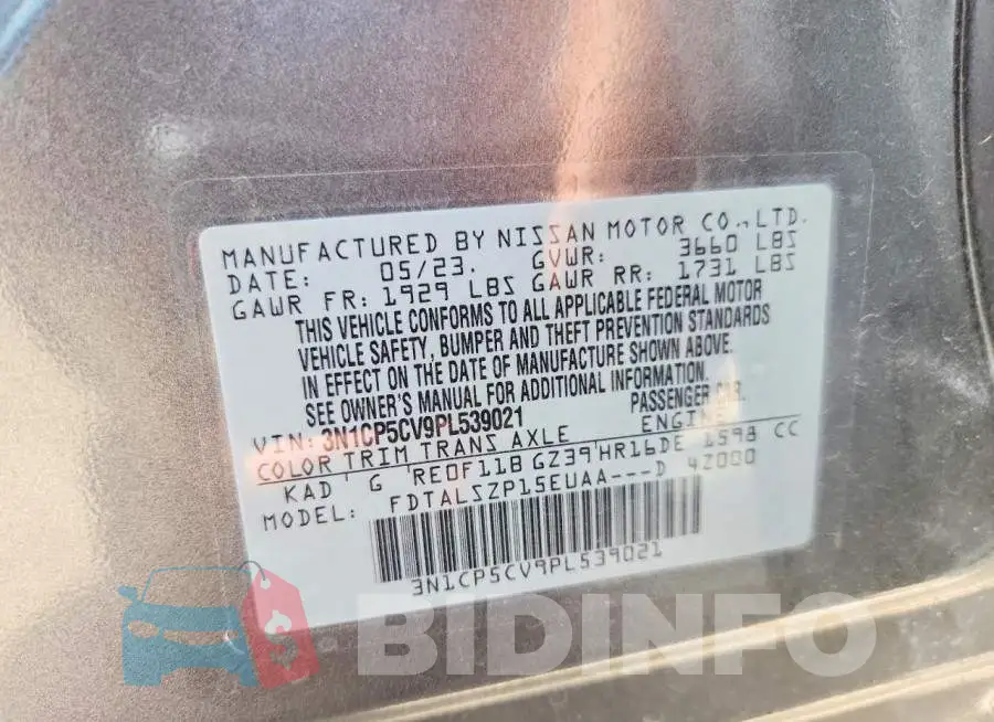 3N1CP5CV9PL539021 Photo# 14