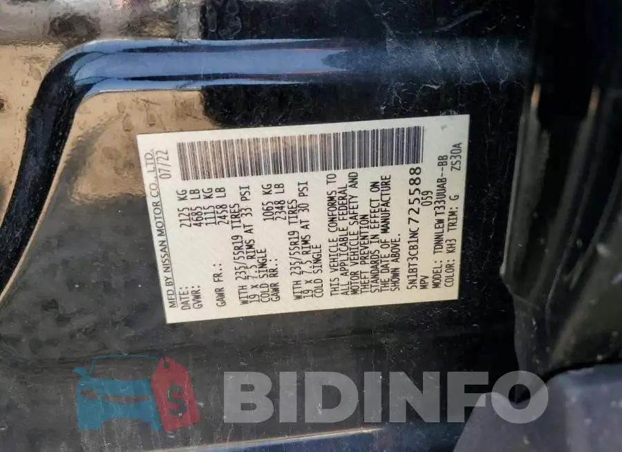 5N1BT3CB1NC725588 Photo# 13