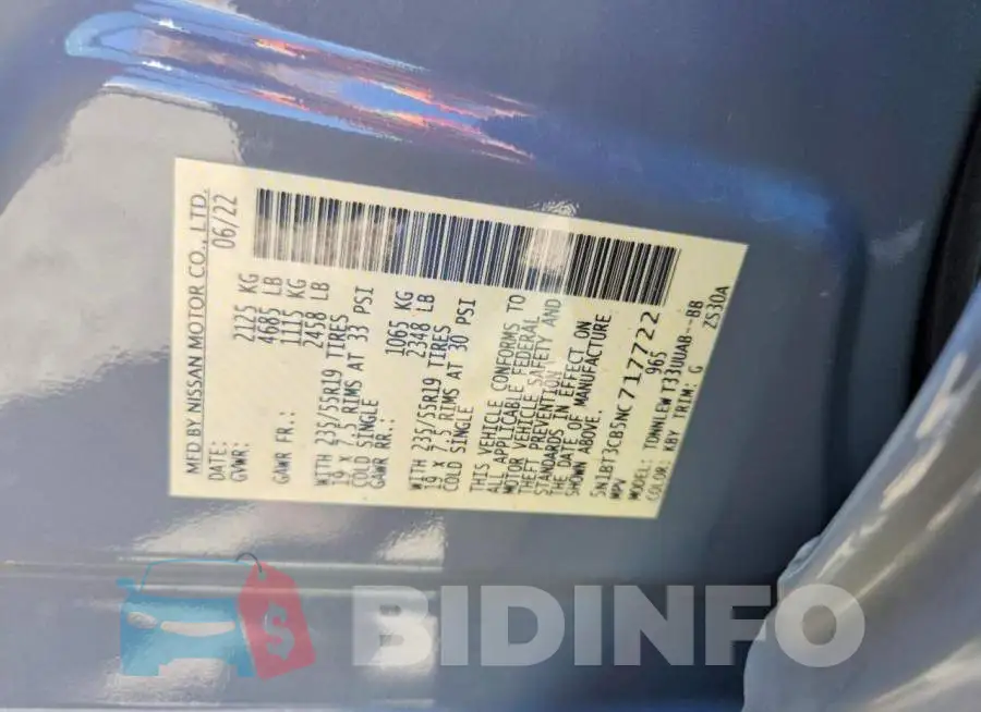 5N1BT3CB5NC717722 Photo# 13
