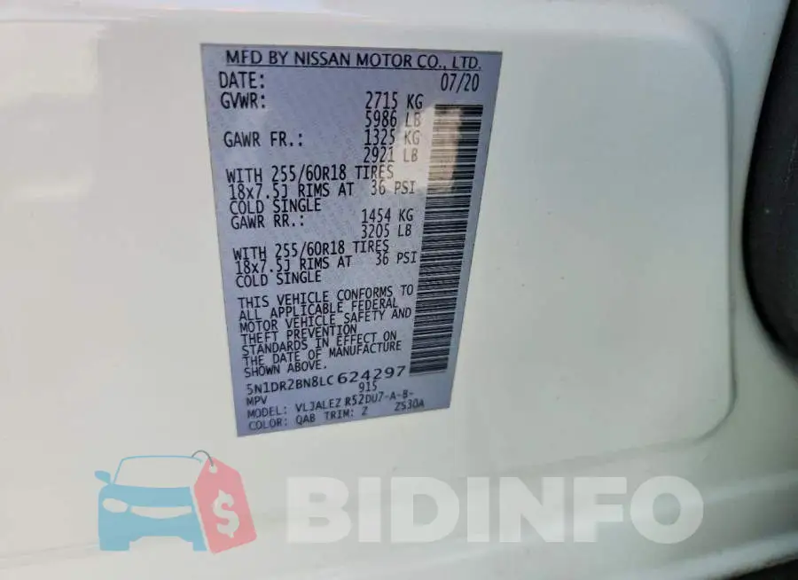 5N1DR2BN8LC624297 Photo# 13