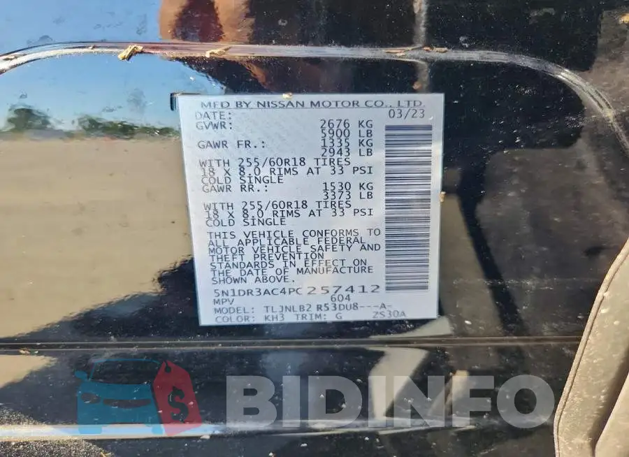 5N1DR3AC4PC257412 Photo# 13