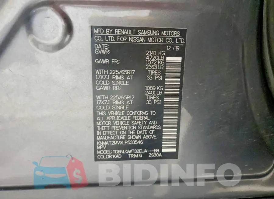 KNMAT2MVXLP533546 Photo# 13