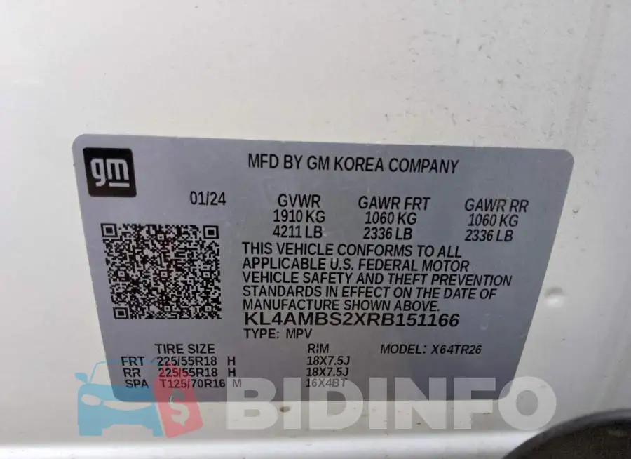 KL4AMBS2XRB151166 Photo# 13