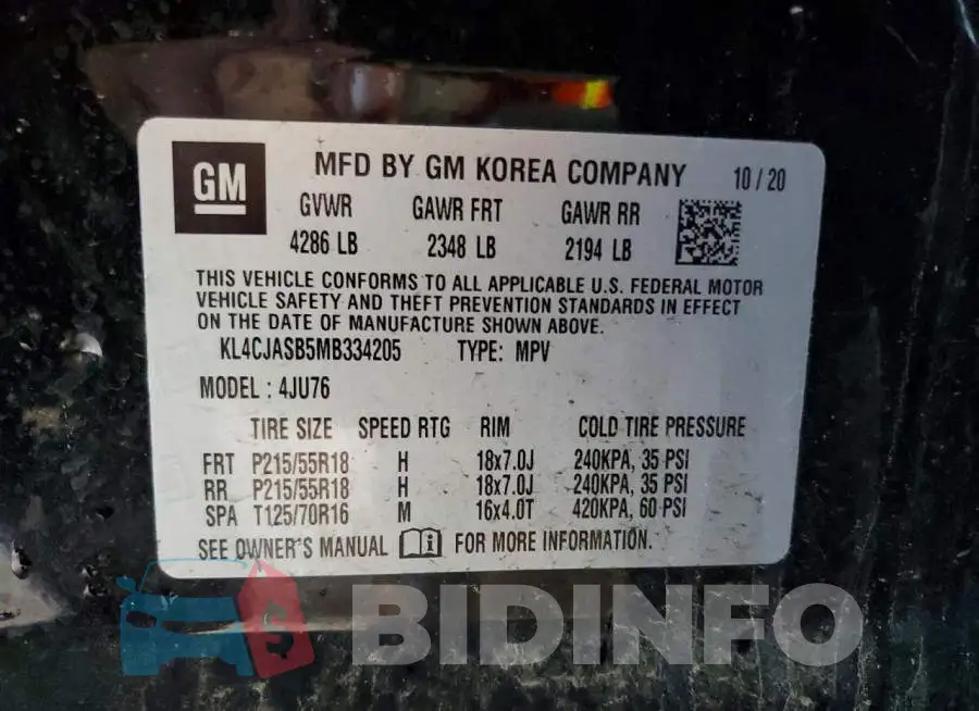 KL4CJASB5MB334205 Photo# 12