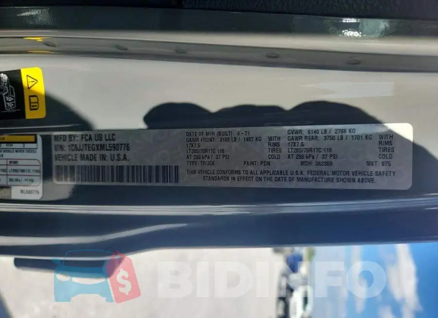 1C6JJTEGXML590776 Photo# 12