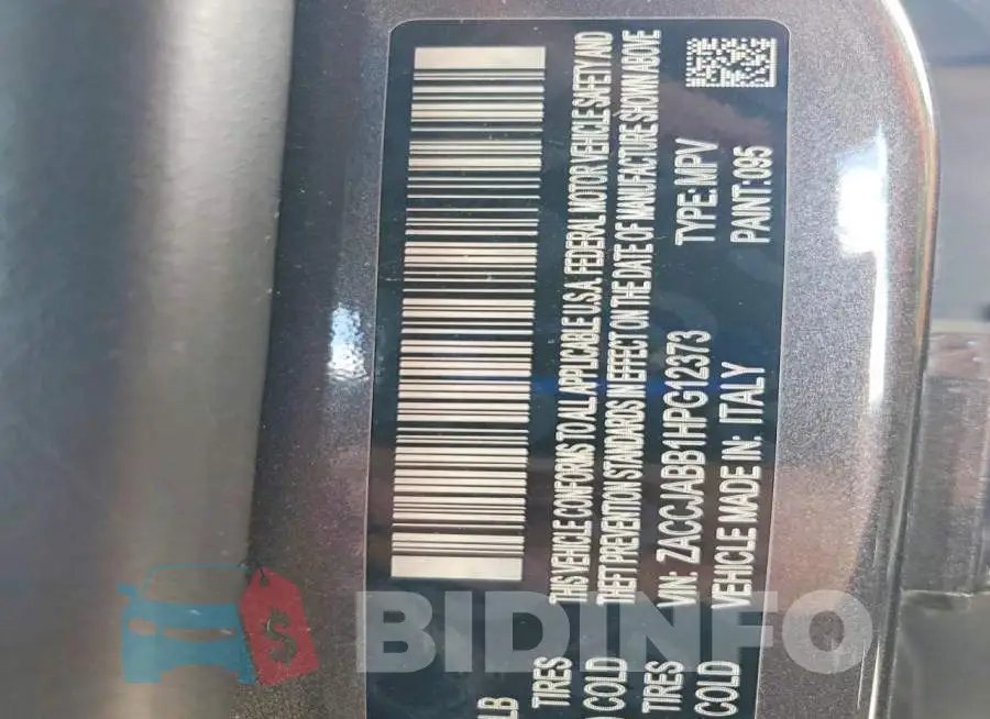 ZACCJABB1HPG12373 Photo# 12
