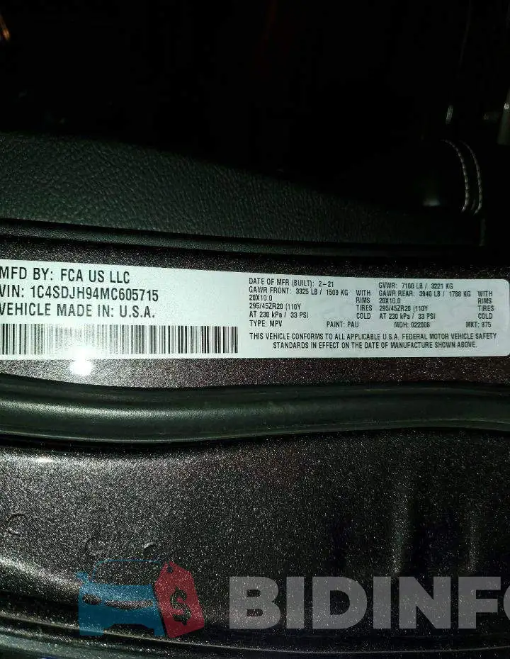 1C4SDJH94MC605715 Photo# 14
