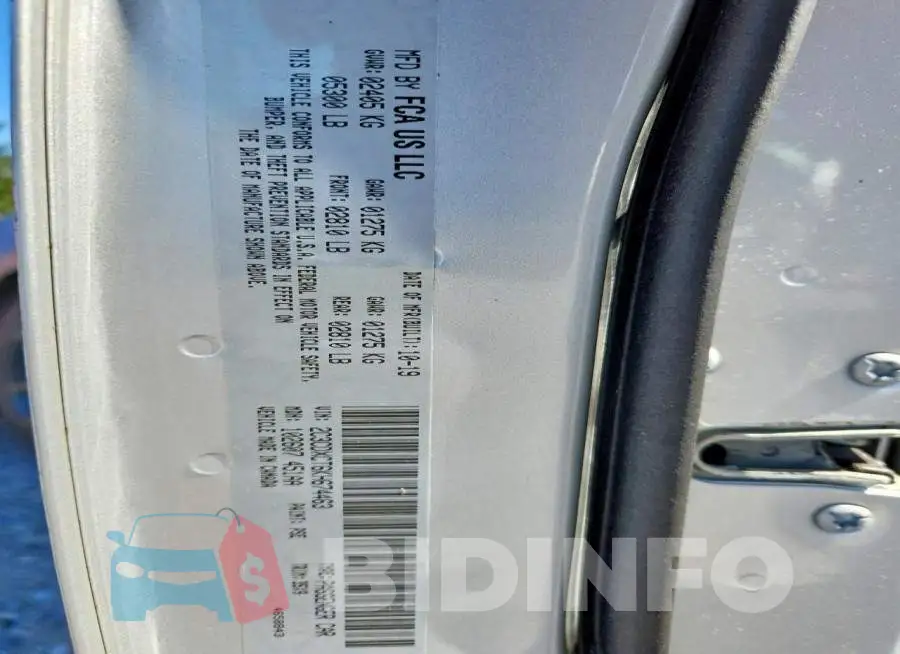 2C3CDXCT6KH674463 Photo# 12