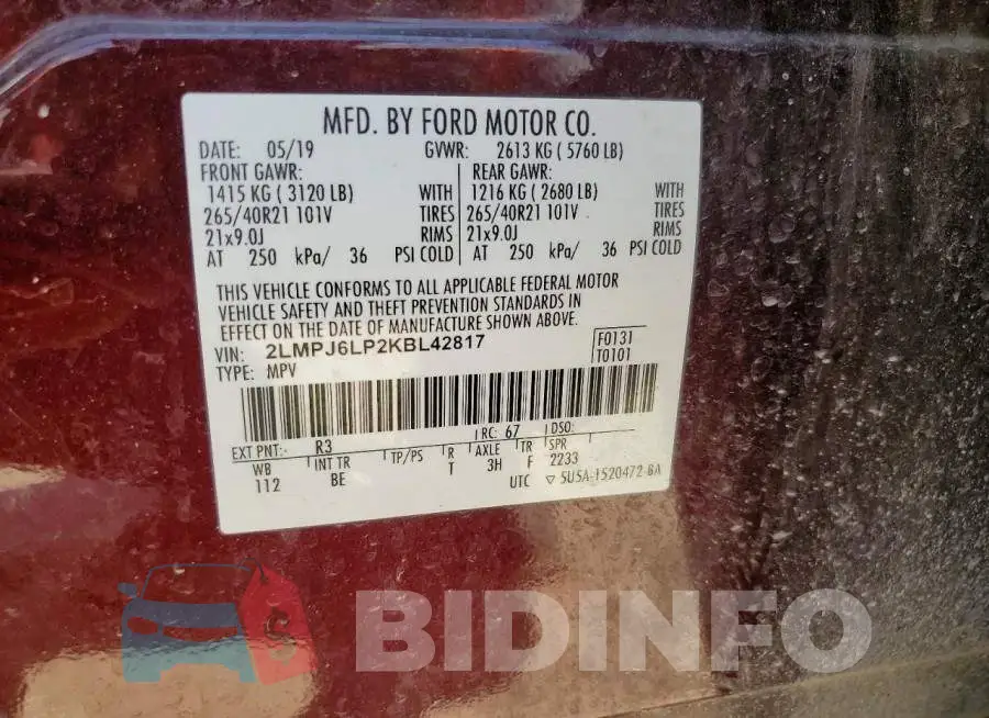 2LMPJ6LP2KBL42817 Photo# 14
