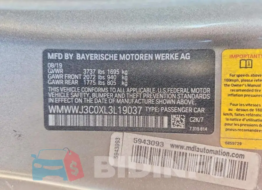 WMWWJ3C0XL3L19037 Photo# 12
