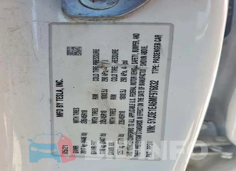 5YJ3E1EA6MF976832 Photo# 12