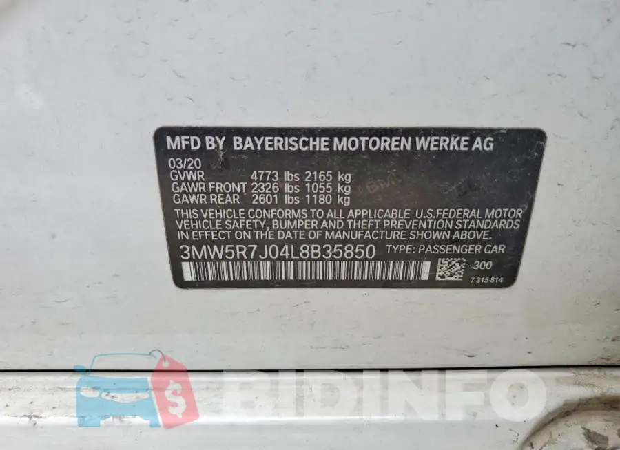 3MW5R7J04L8B35850 Photo# 13