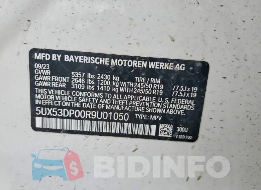 5UX53DP00R9U01050 Photo# 14