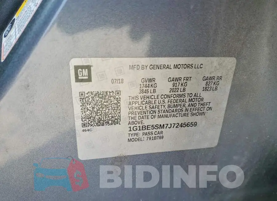 1G1BE5SM7J7245659 Photo# 12