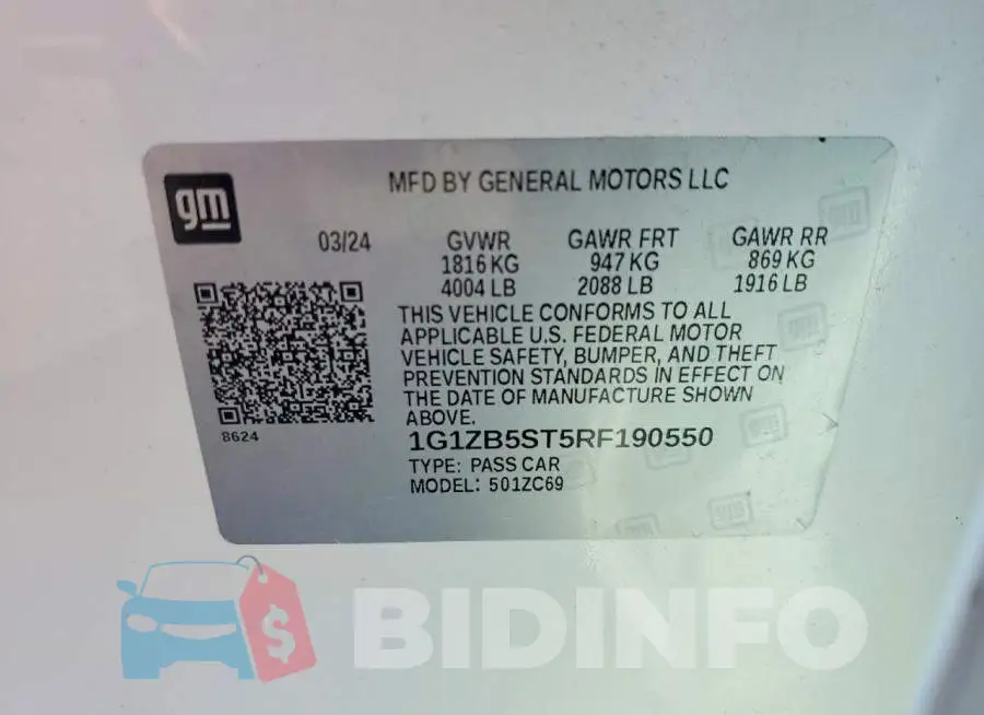 1G1ZB5ST5RF190550 Photo# 12