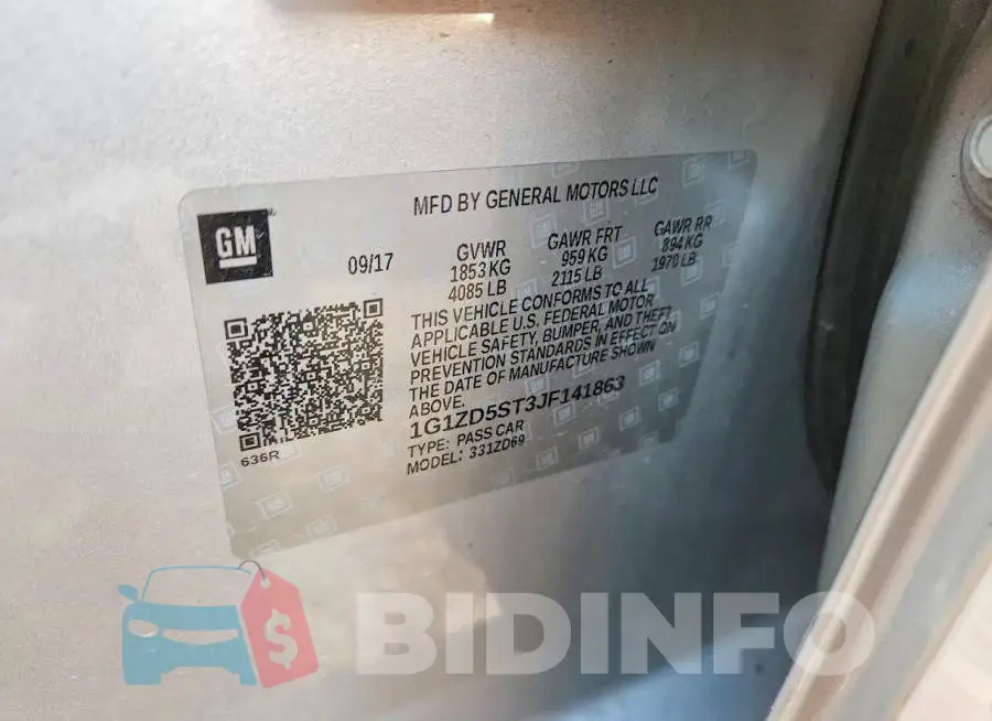 1G1ZD5ST3JF141863 Photo# 12