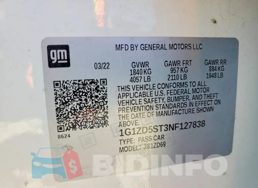 1G1ZD5ST3NF127838 Photo# 13