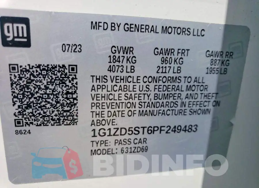 1G1ZD5ST6PF249483 Photo# 12